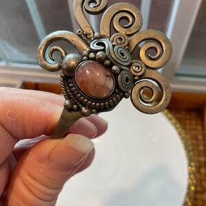 Beautiful Hobo Style Silver Cuff Bracelet